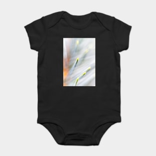 Lime green tipped pine needles Baby Bodysuit